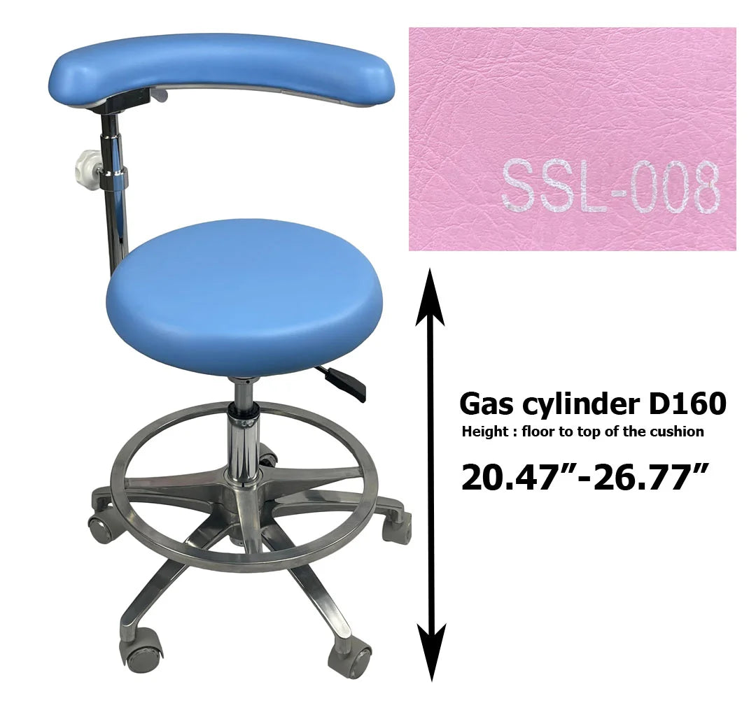 S1263 Medical grade vinyl PU molded uphostery Dental stool dental assistant chair