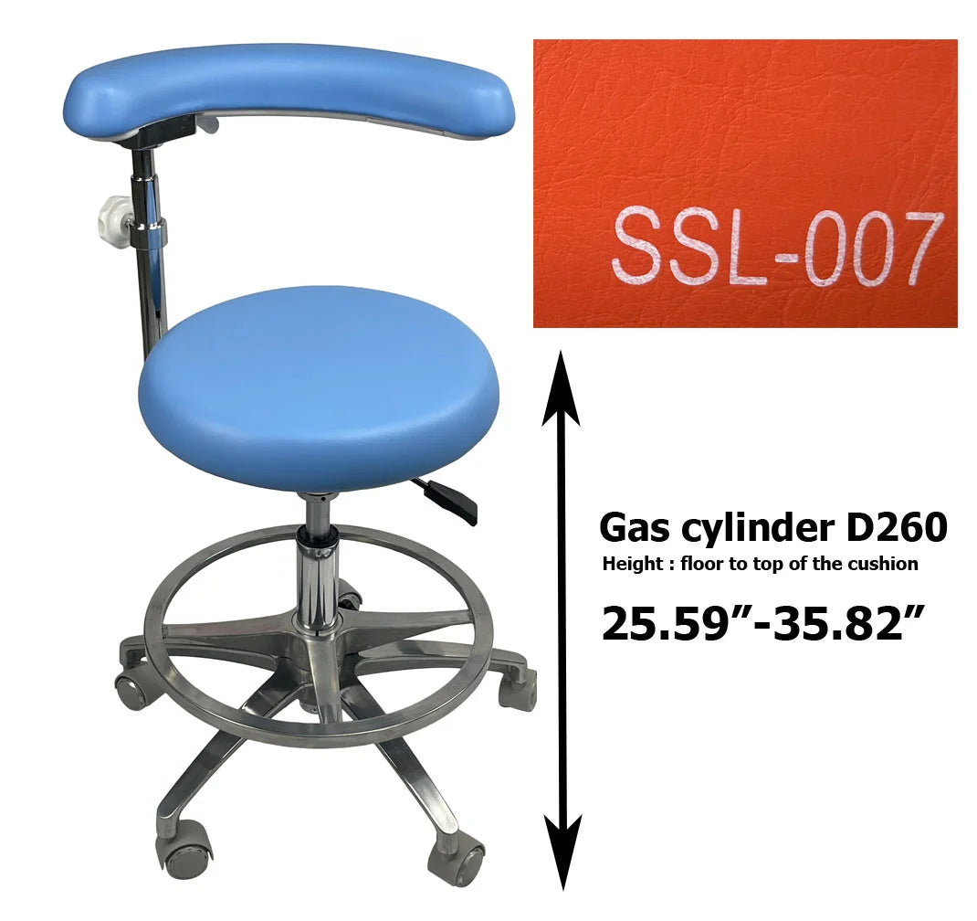 S1263 Medical grade vinyl PU molded uphostery Dental stool dental assistant chair