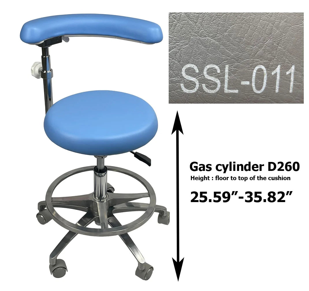S1263 Medical grade vinyl PU molded uphostery Dental stool dental assistant chair