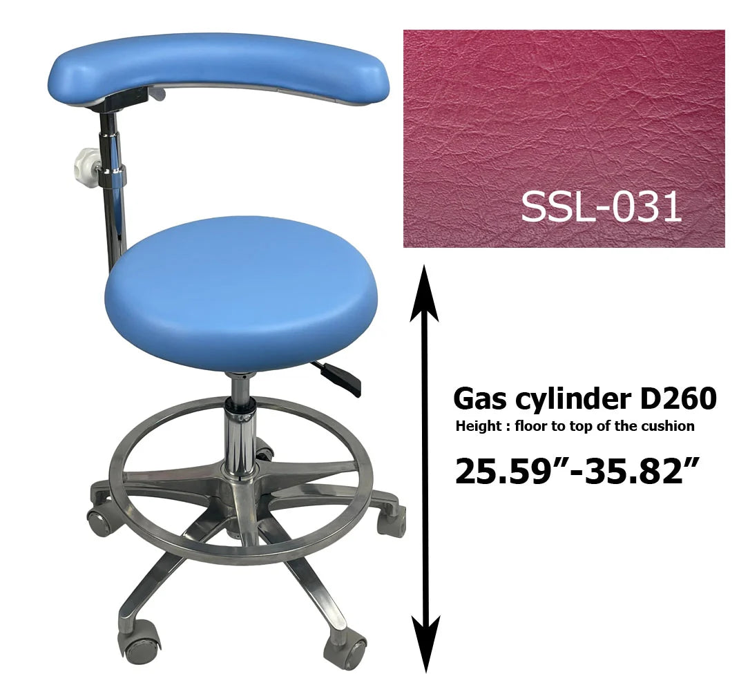 S1263 Medical grade vinyl PU molded uphostery Dental stool dental assistant chair