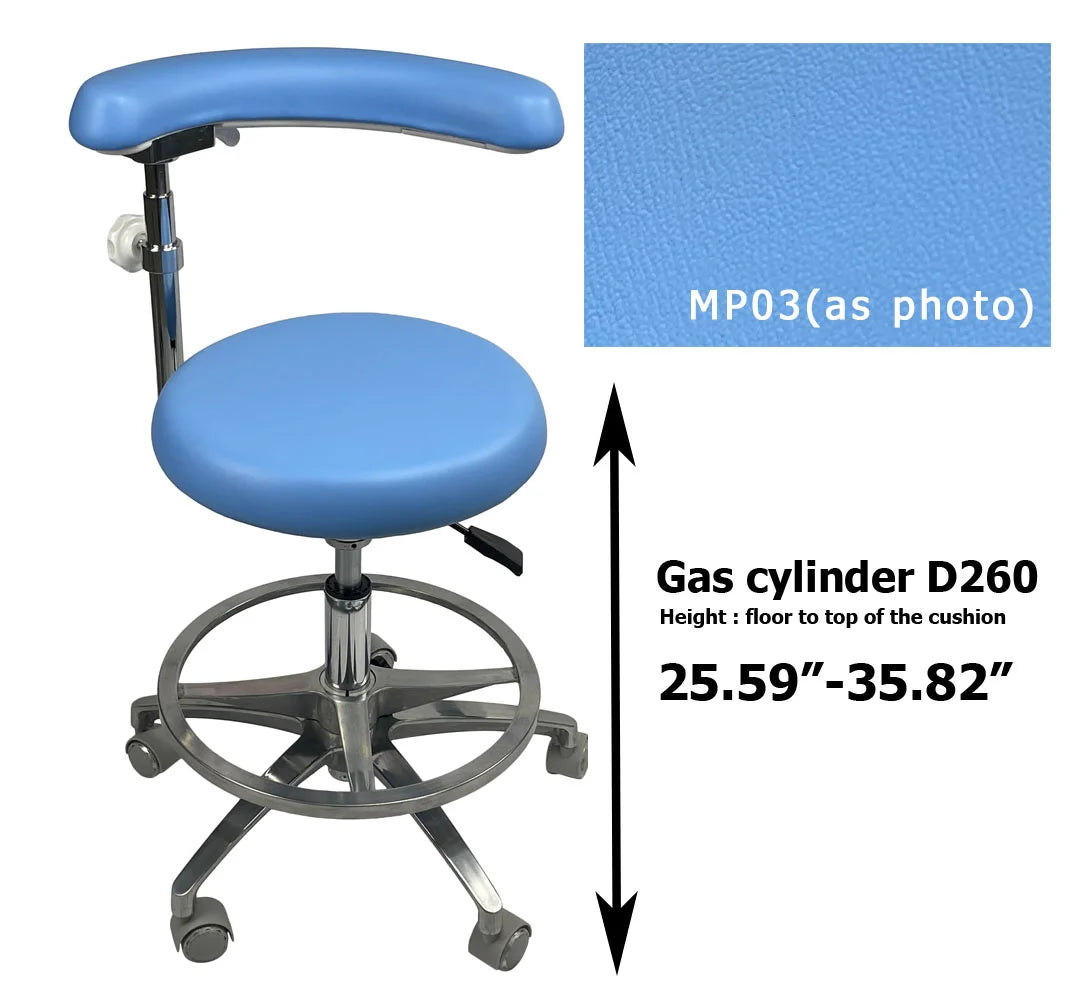 S1263 Medical grade vinyl PU molded uphostery Dental stool dental assistant chair