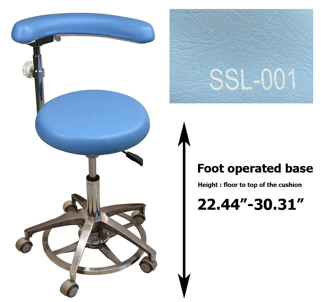 S1263 Medical grade vinyl PU molded uphostery Dental stool dental assistant chair