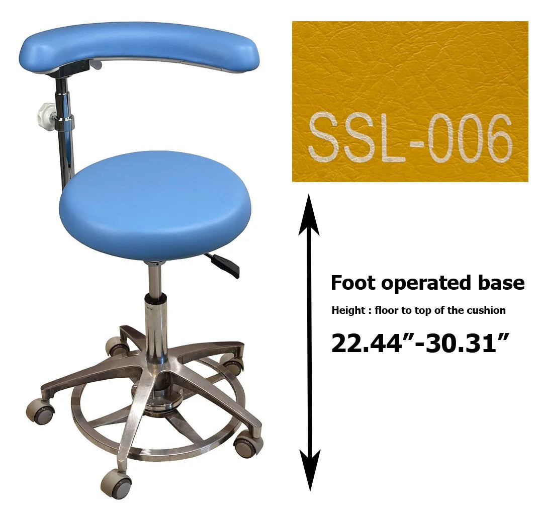 S1263 Medical grade vinyl PU molded uphostery Dental stool dental assistant chair