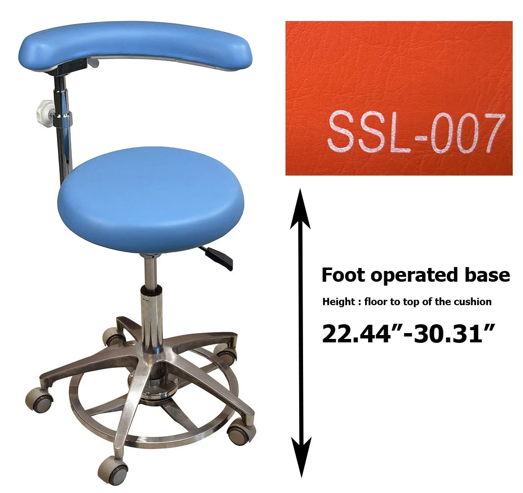 S1263 Medical grade vinyl PU molded uphostery Dental stool dental assistant chair