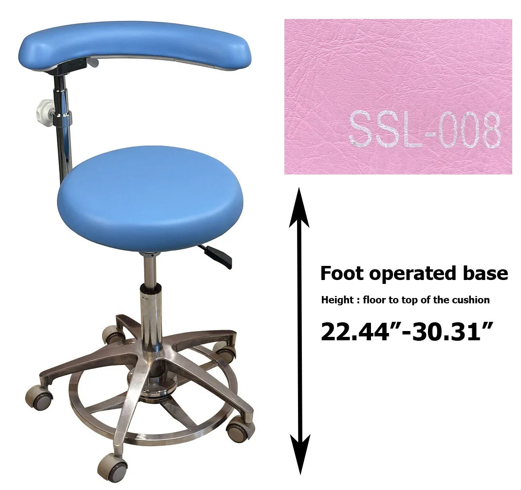 S1263 Medical grade vinyl PU molded uphostery Dental stool dental assistant chair