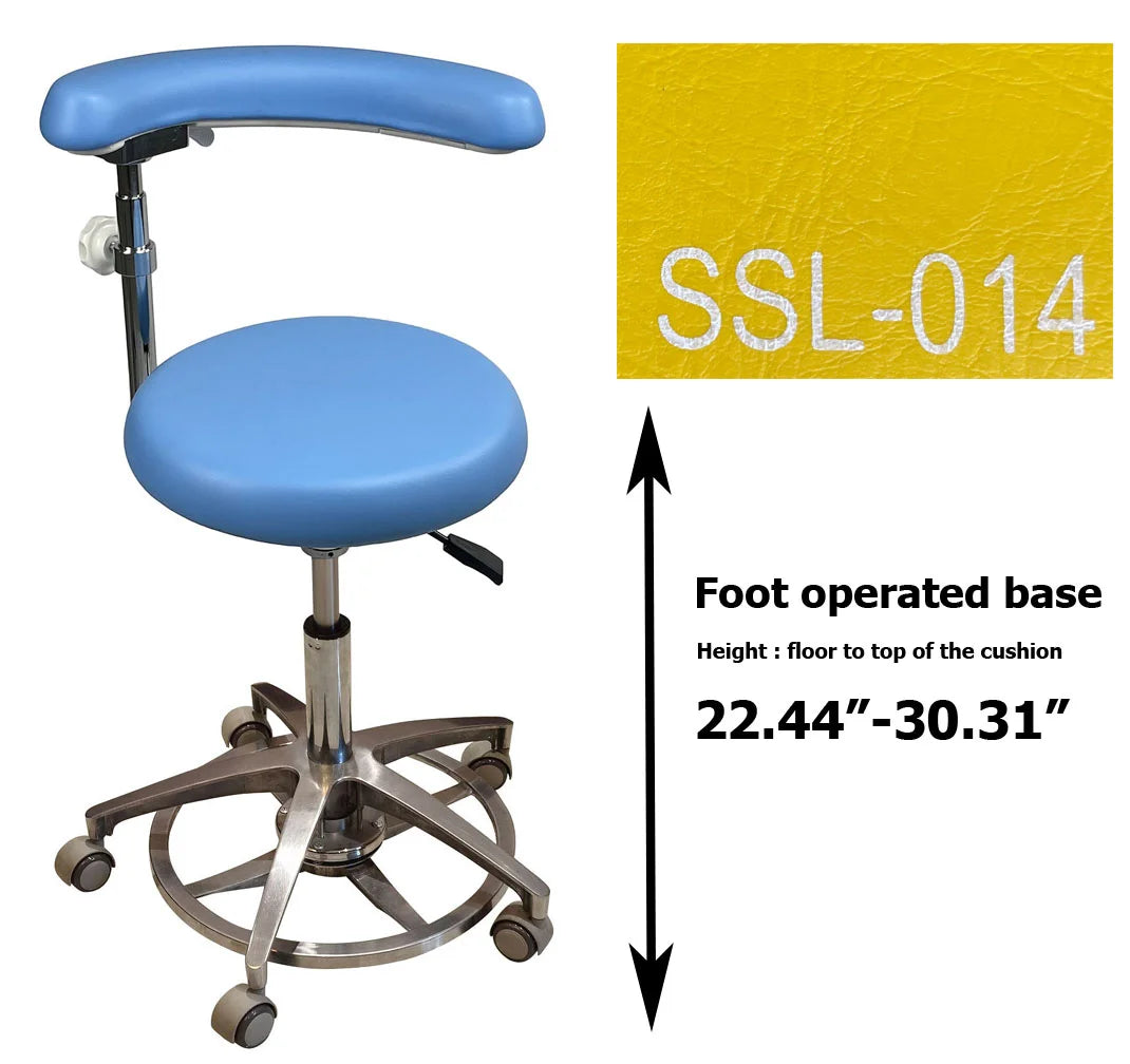 S1263 Medical grade vinyl PU molded uphostery Dental stool dental assistant chair