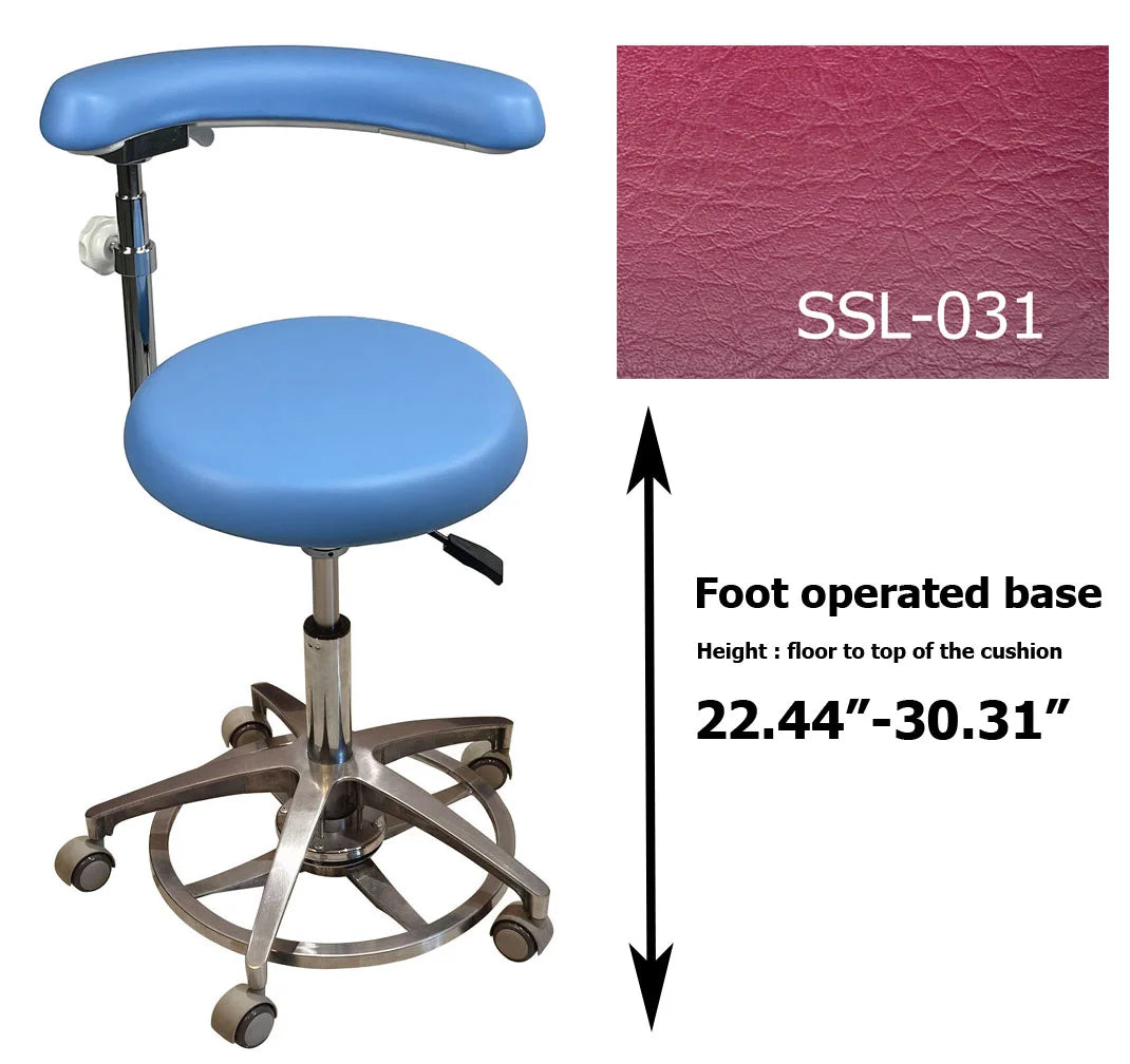 S1263 Medical grade vinyl PU molded uphostery Dental stool dental assistant chair