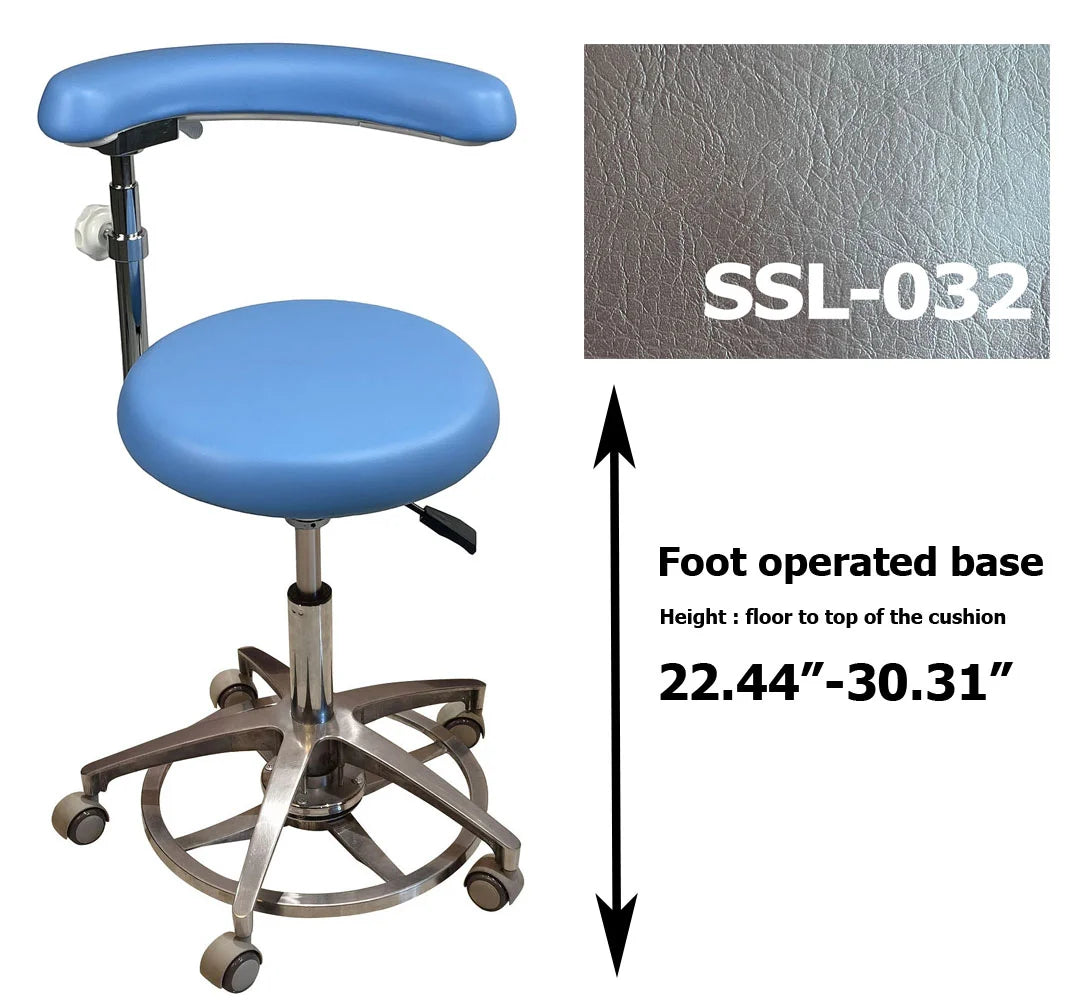 S1263 Medical grade vinyl PU molded uphostery Dental stool dental assistant chair