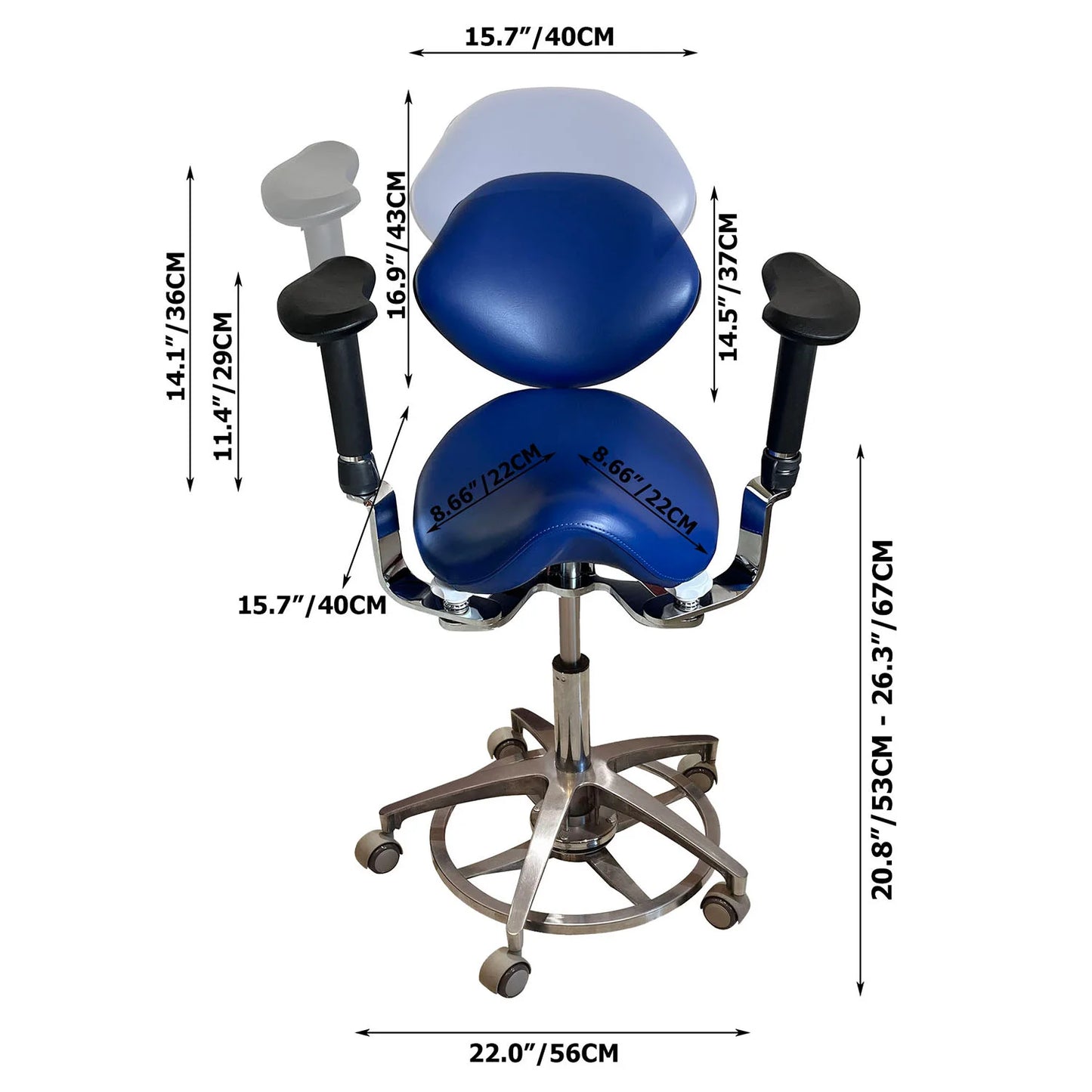 S1292 Dental Saddle Operated surgeon chair Microscope chair