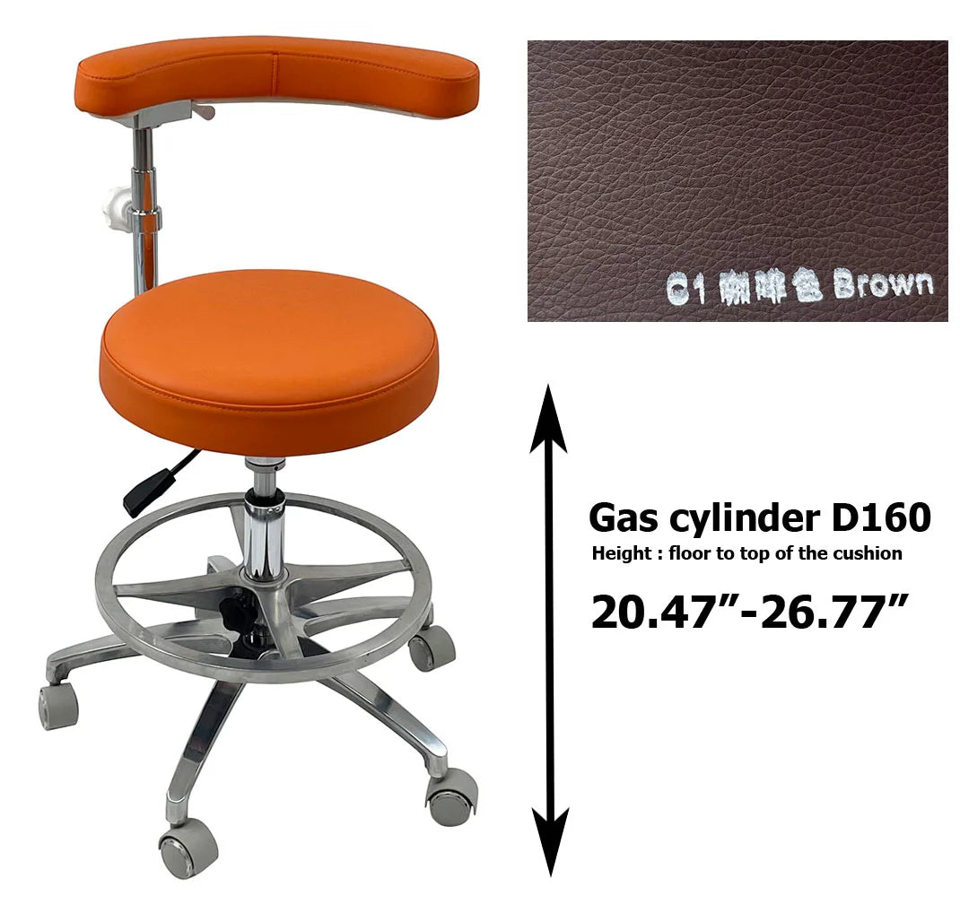 SC1263 Microfiber Dentist assistant chair dental stools