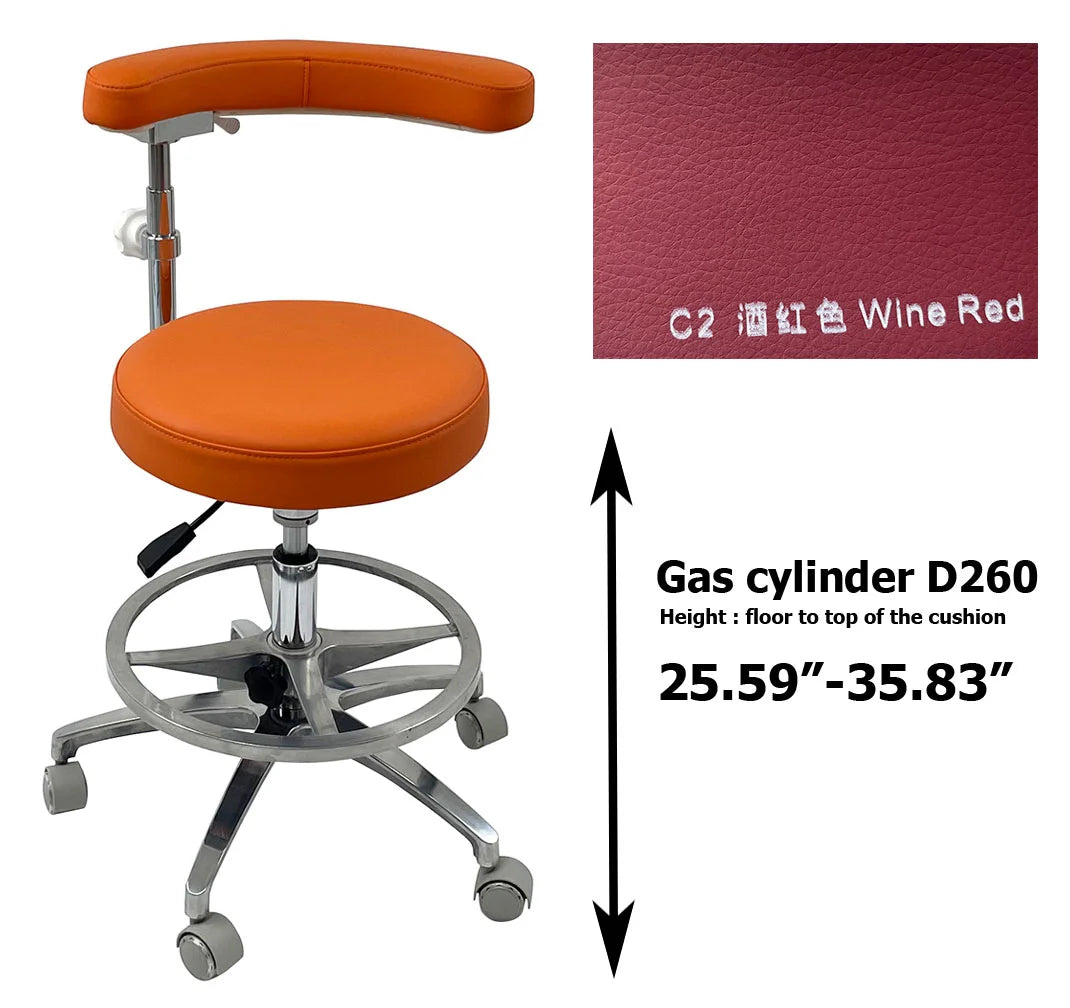 SC1263 Microfiber Dentist assistant chair dental stools