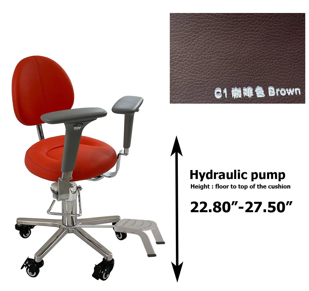 LINCHARM SC1390 Hydraulic Surgeon Chair Stool Foot Operated