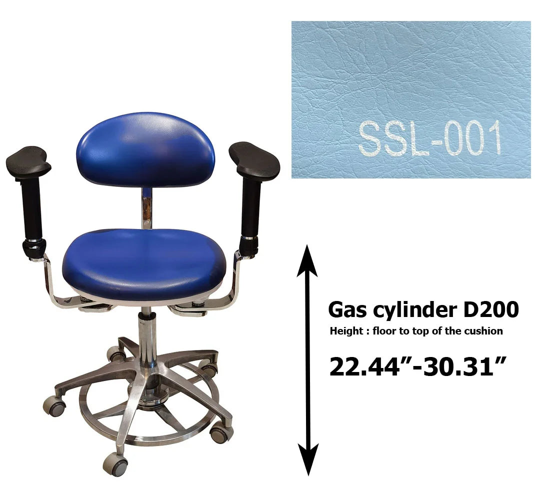 Taburete de silla de operación Dental de cuero PU S1290, taburete de operación dental, silla de operación de cirujano, silla de microcirujano