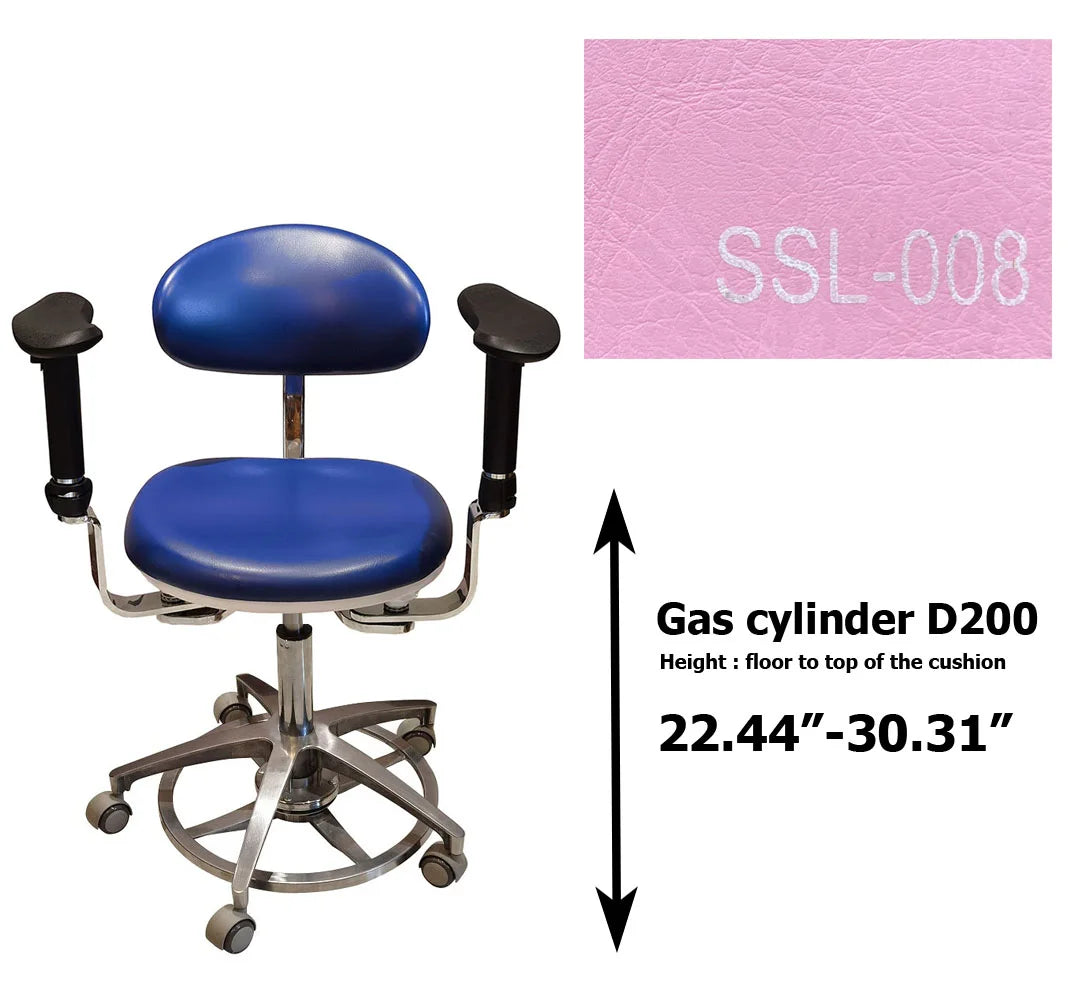 Taburete de silla de operación Dental de cuero PU S1290, taburete de operación dental, silla de operación de cirujano, silla de microcirujano